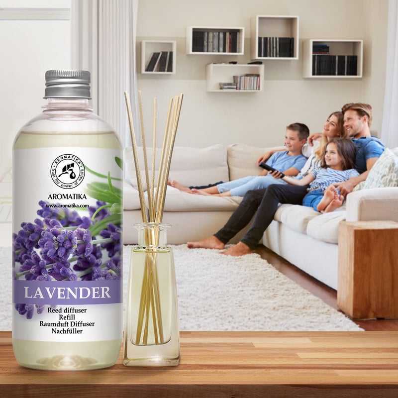 Aromatika Lavender Reed Diffuser Refill 17 Fl Oz - 500ml - Lavanda Refill - Wardrobe Freshener - Home Fragrance Oil - Air Freshener - Aromatherapy - Essential Lavender Oil Diffuser - Diffuser Refill - Image 4